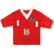 2006-08 Gales Kappa Camiseta Local de Jugador '130 Años' #18 Manga Larga *Como Nueva* XL