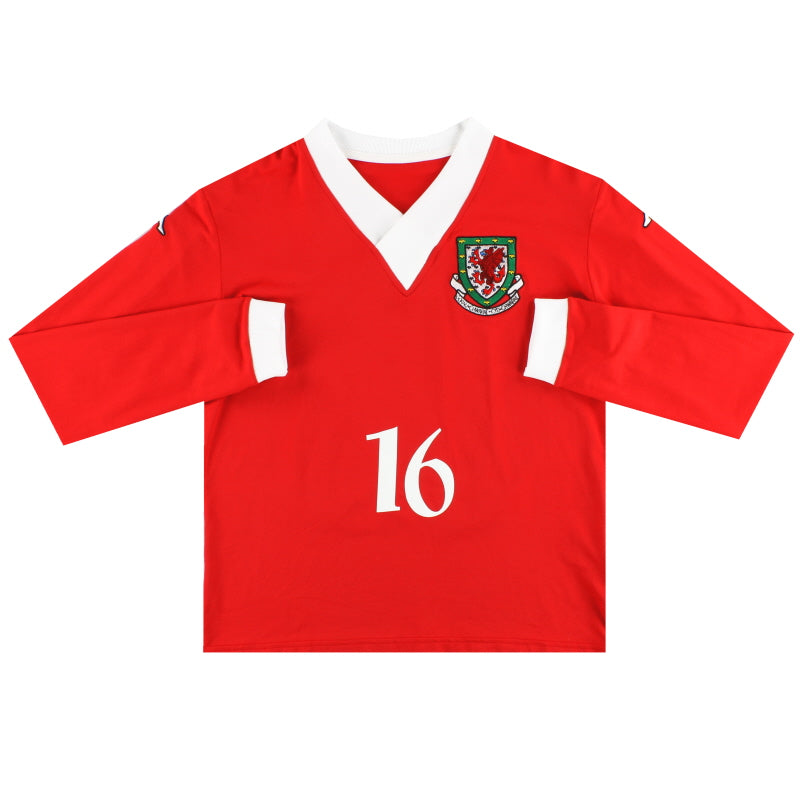 2006-08 Gales Kappa Camiseta Local "130 Años" Jugador #16 Manga Larga *Como Nueva* XL