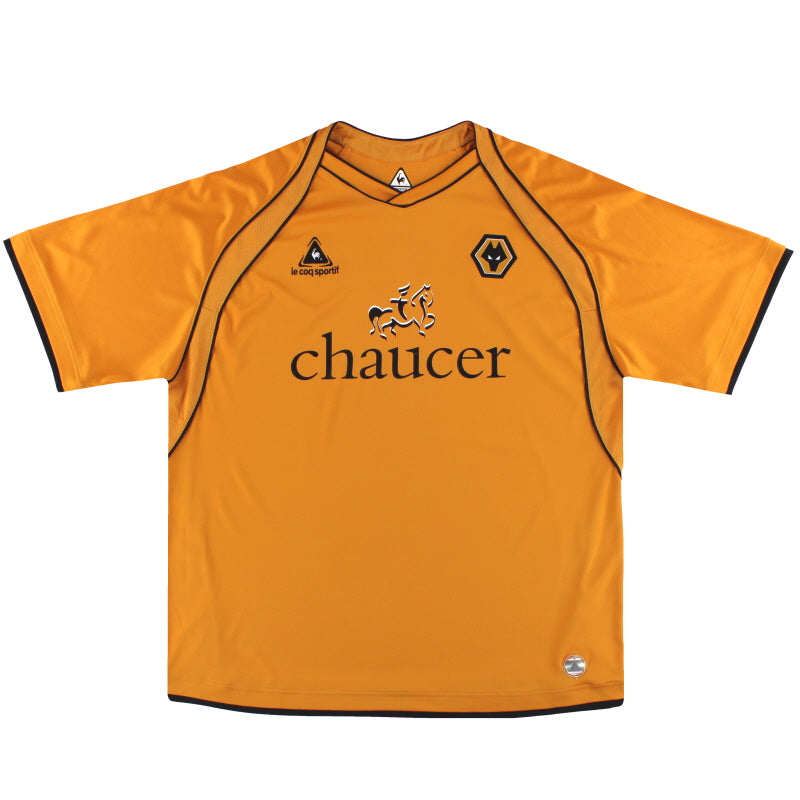2006-08 Camiseta de la Casa Le Coq Sportif de los Wolves *Impecable* L