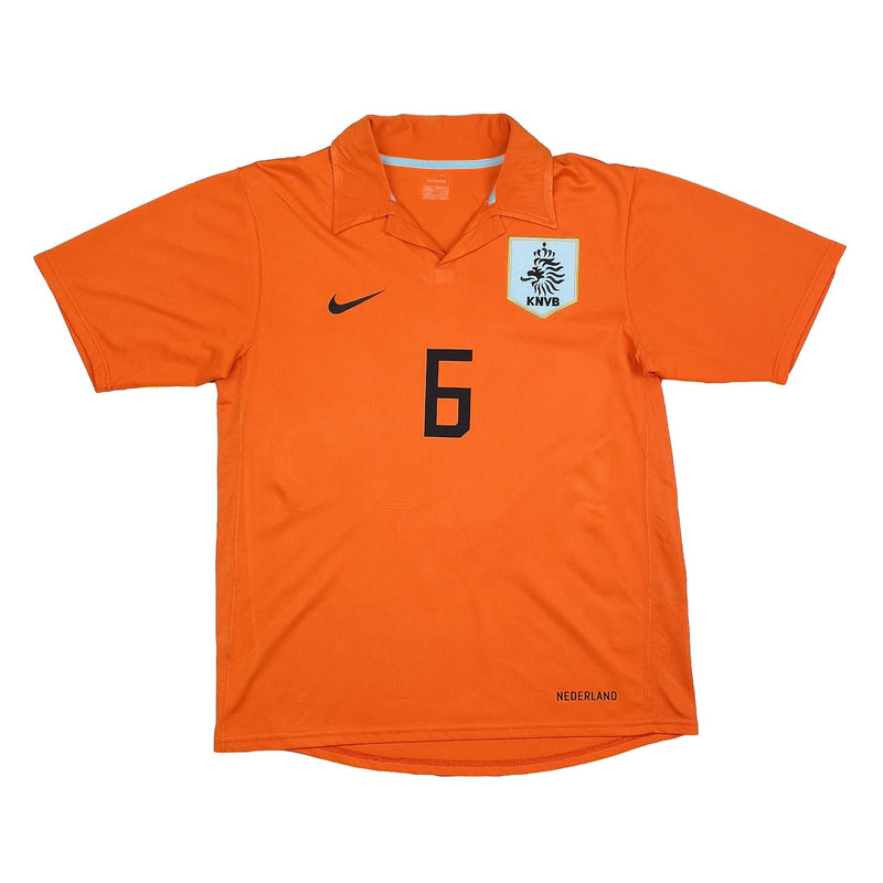 2006/08 Netherlands Landzaat #6 Home Shirt (M) Nike