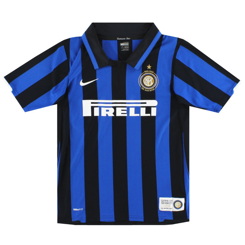 Camiseta Local Nike Centenario Inter de Milán 2007-08 Talla S.Niños