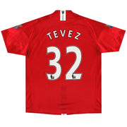 Camiseta de local Nike del Manchester United 2007-08 Tevez #32 XL
