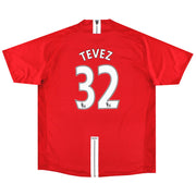 Camiseta Nike local del Manchester United 2007-08 Tevez #32 *Impecable* XL