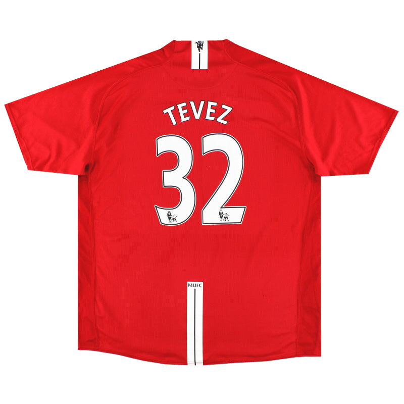 Camiseta Nike local del Manchester United 2007-08 Tevez #32 *Impecable* XL