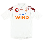Camiseta de visitante del Roma Kappa de 2007-08 para el 80 aniversario, talla XL