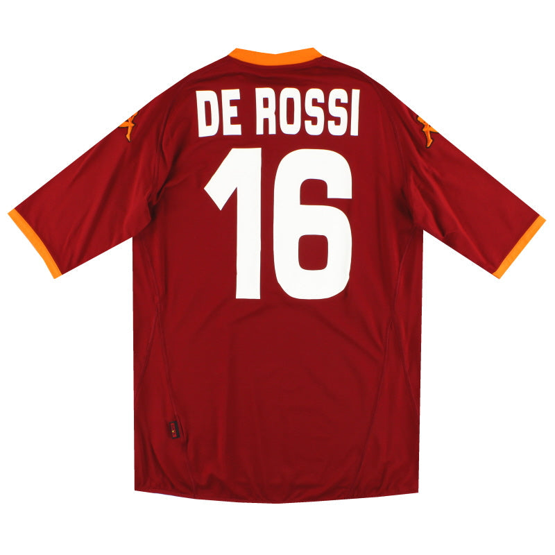 2007-08 Roma Kappa Camiseta Local De Rossi #16 *Como Nueva* XXL