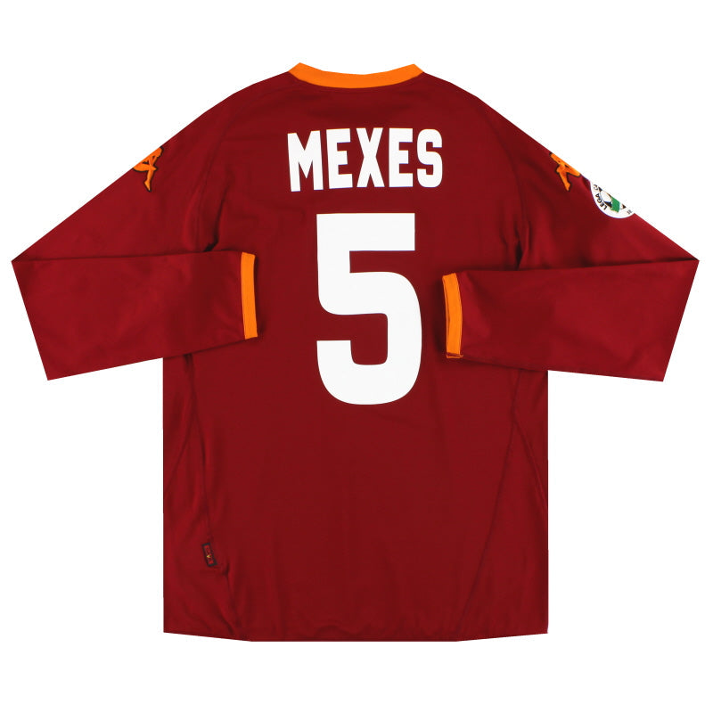 2007-08 Camiseta Roma Kappa PI Local Mexes #5 Manga Larga *Como Nueva* XXL