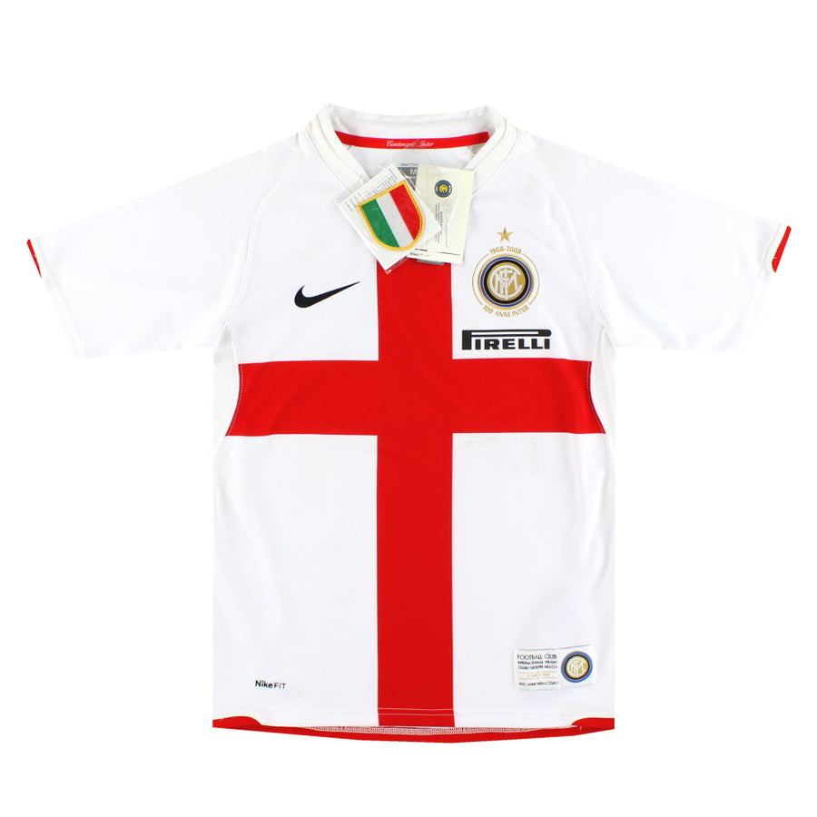 Camiseta Visitante Nike Centenario Inter de Milán 2007-08 *con etiquetas* Talla M Juvenil