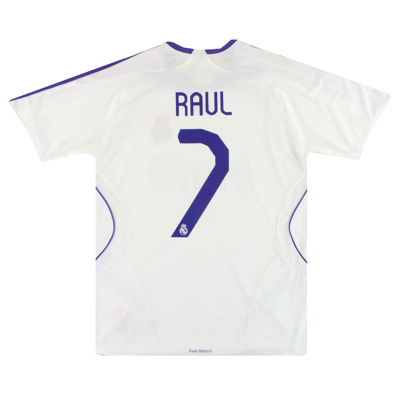 2007-08 Real Madrid adidas Home Shirt Raul #7 *Mint* S