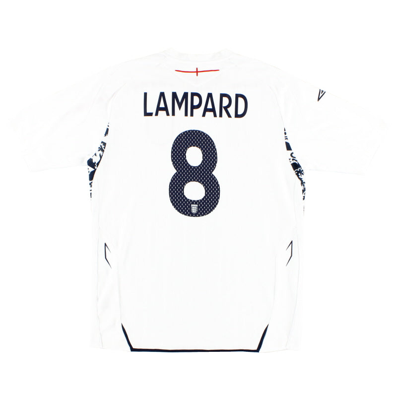 2007-09 Inglaterra Umbro Camiseta Local Lampard #8 Talla S