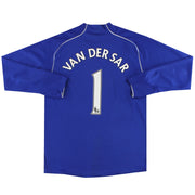 Camiseta de portero del Manchester United Nike 2007-09 Van Der Sar #1 XXL