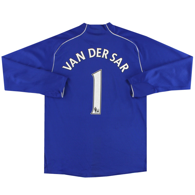 Camiseta de portero del Manchester United Nike 2007-09 Van Der Sar #1 XXL