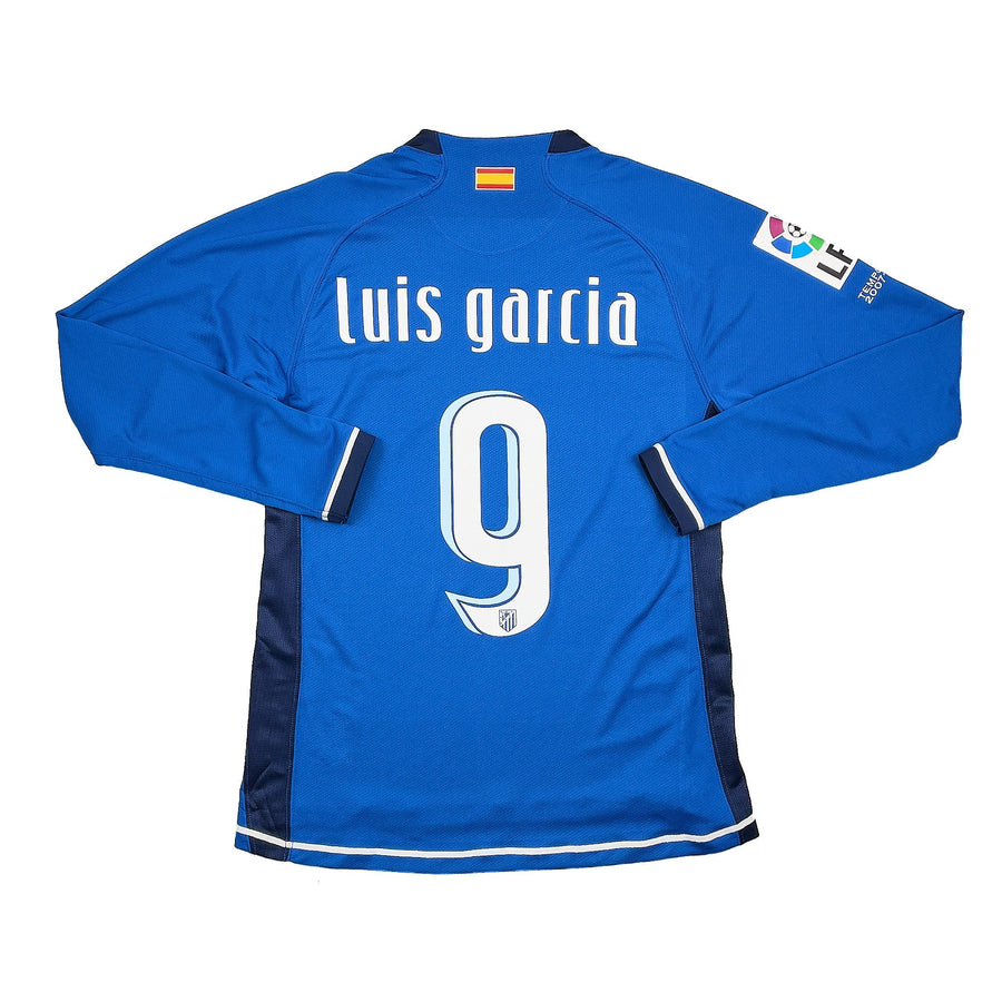 2007/08 Atlético de Madrid Luis García #9 Camiseta de Manga Larga de Visitante (Talla L) Nike