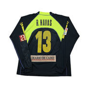 2007/08 Cádiz CF R.Navas #13 Manga Larga *Issue de Partido* Camiseta Portero (L) Kelme