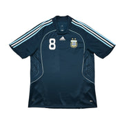 2007/09 Argentina Veron #8 Camiseta Visitante (XL) Adidas