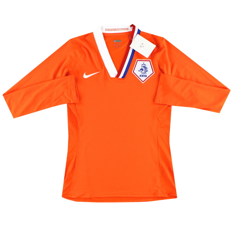 2008-09 Holanda Nike Camiseta Local Manga Larga Edición Jugador *con etiquetas* Mujer