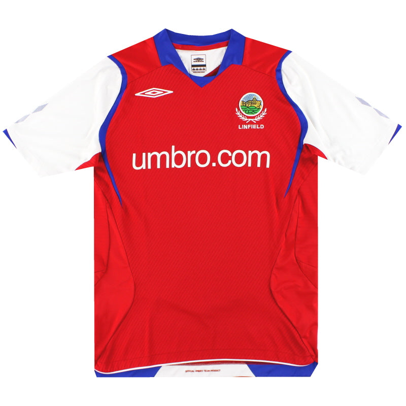 Camiseta de visitante Umbro Linfield 2008-09 Talla S