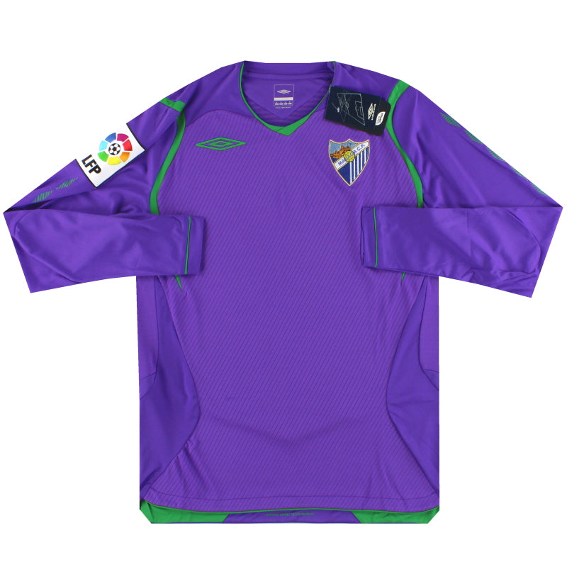 Camiseta de visitante Umbro del Málaga 2008-09, manga larga *con etiquetas*