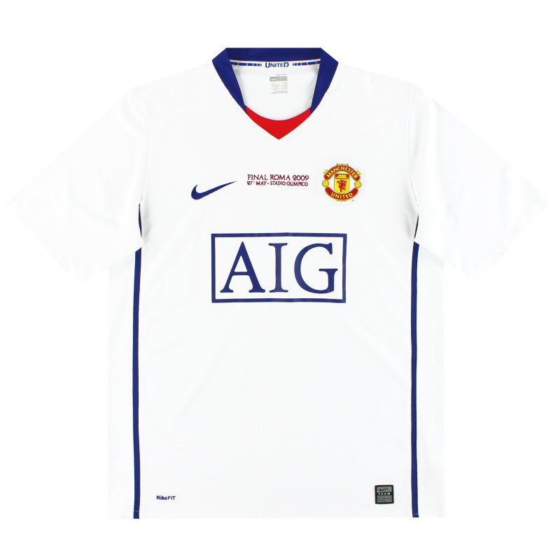 Camiseta de visitante Manchester United Nike 'Final Roma' 2008-09 *Impecable* XXL