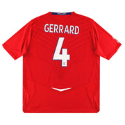 2008-10 Inglaterra Umbro Camiseta Visitante Gerrard #4 L