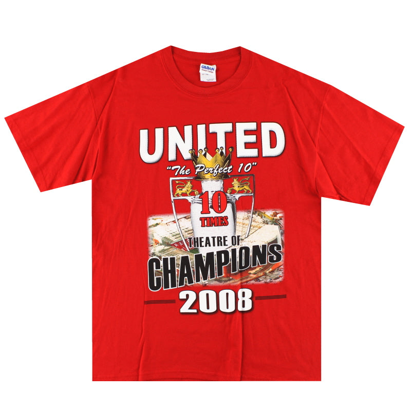 2008 Manchester United Camiseta gráfica '10 Times' L