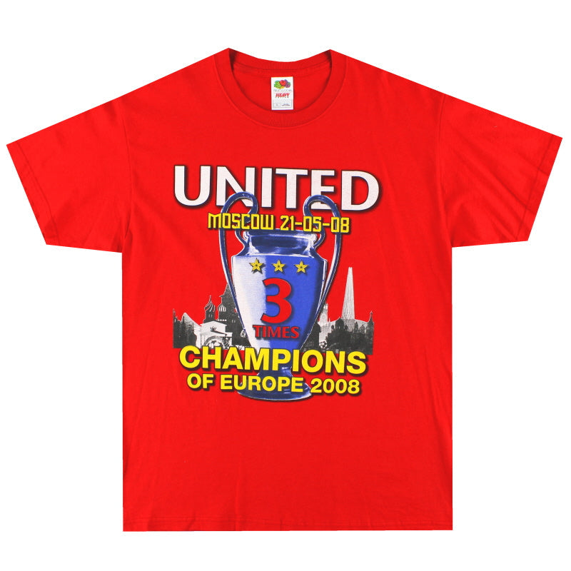 2008 Manchester United Champions League 'Champions' Camiseta L
