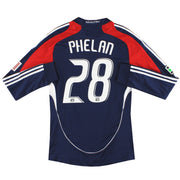 2008 Camiseta de local de partido adidas de Nueva Inglaterra Phelan #28 Manga Larga M