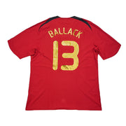 Camiseta de visitante Adidas de Alemania 2008/09 Ballack #13 (XL)