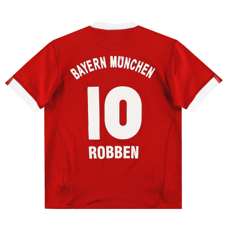 Camiseta de local del Bayern de Múnich adidas 2009-10 Robben #10 Talla XL. Niño