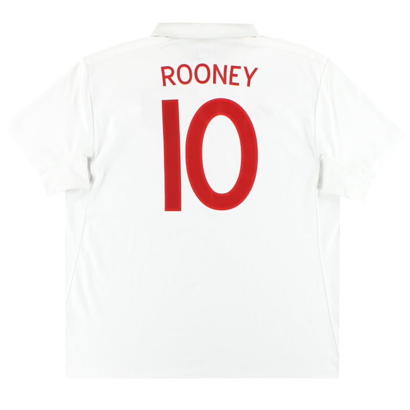 Camiseta de local Umbro de Inglaterra 2009-10 Rooney #10 XL