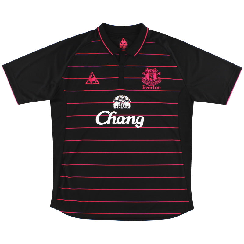 Camiseta de visitante Le Coq Sportif del Everton 2009-10 *Nueva* L
