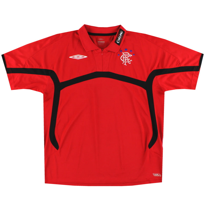 Camiseta polo con cremallera 1/4 Umbro de los Rangers 2009-10 M