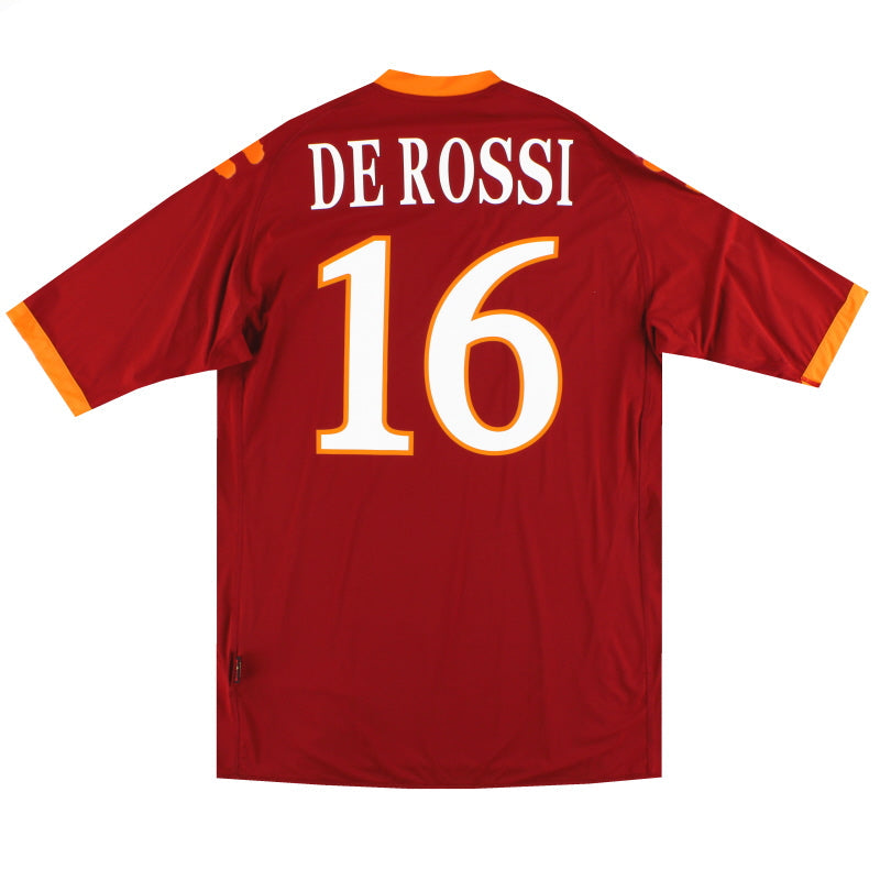 Camiseta de local Kappa Kombat de la Roma 2009-10 PI De Rossi #16 *con etiquetas* XXL