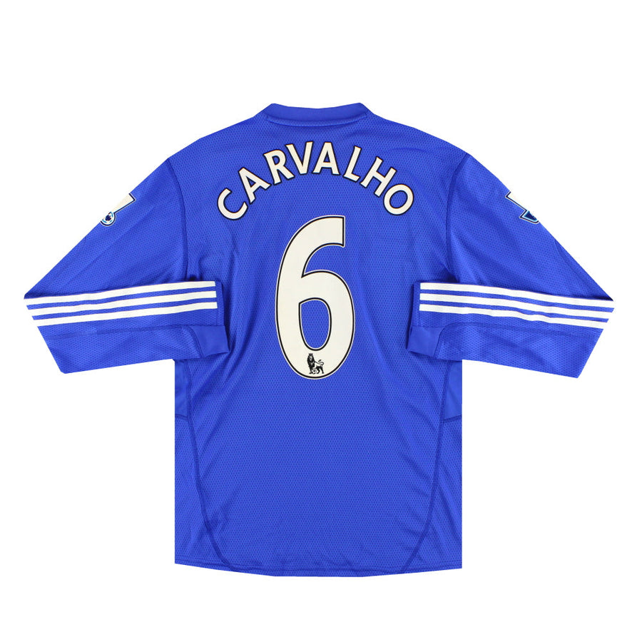 2009-10 Chelsea adidas Camiseta Jugador Local Carvalho #6 Manga Larga L