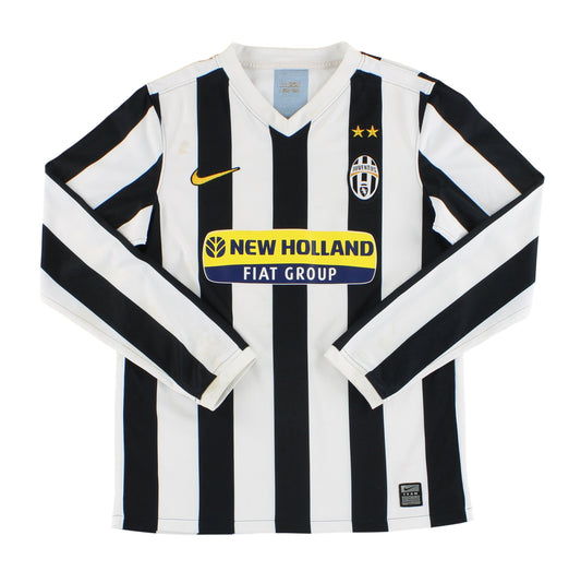2009-10 Juventus Nike Player Issue Home Shirt L/S L.Boys