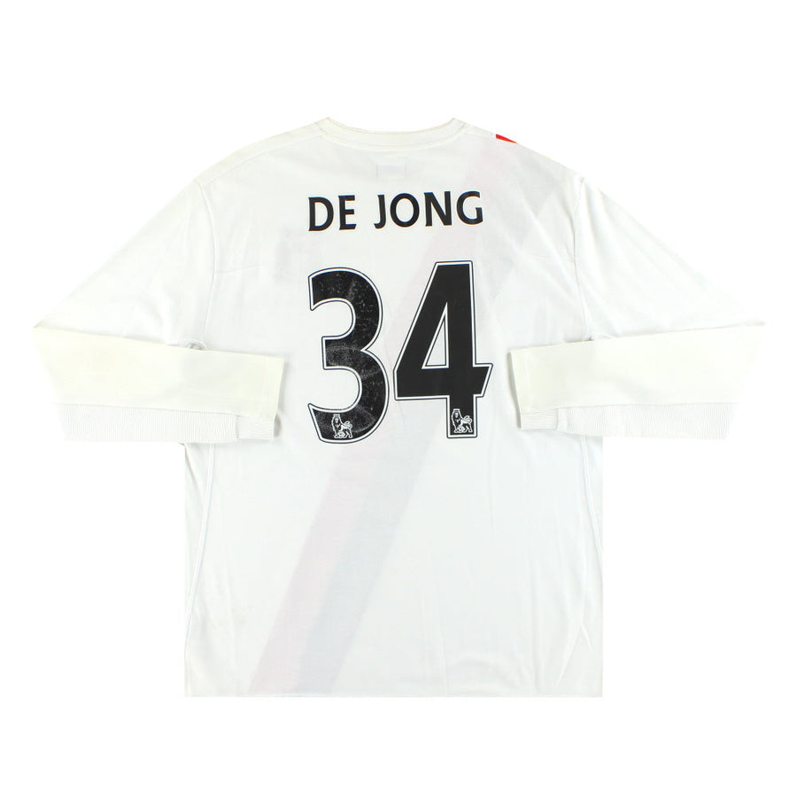 Camiseta de la tercera equipación del Manchester City Umbro 2009-10 De Jong #34 Manga Larga XL
