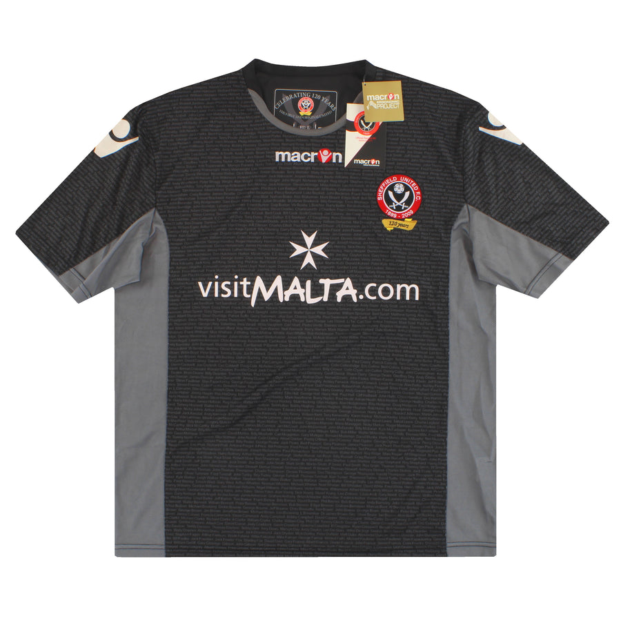 Camiseta Macron del Sheffield United de 2009-10, Tercera Equipación '120 Años' *con etiquetas* M