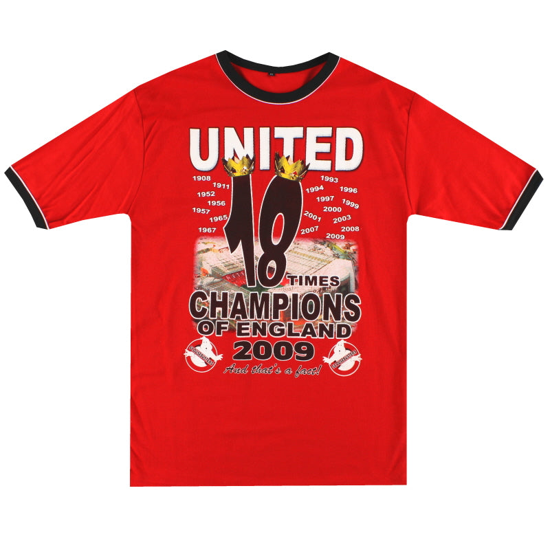 2009 Manchester United '18 Veces' Camiseta Gráfica XL
