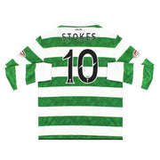 2010-11 Camiseta de local de Celtic Nike manga larga Stokes #10 *Impecable* XL