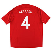 2010-11 Inglaterra Umbro Camiseta Visitante Gerrard #4 *Impecable* L