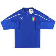 2010-11 Camiseta de Local Italia Versión Jugador Manga Larga *con etiquetas* XL