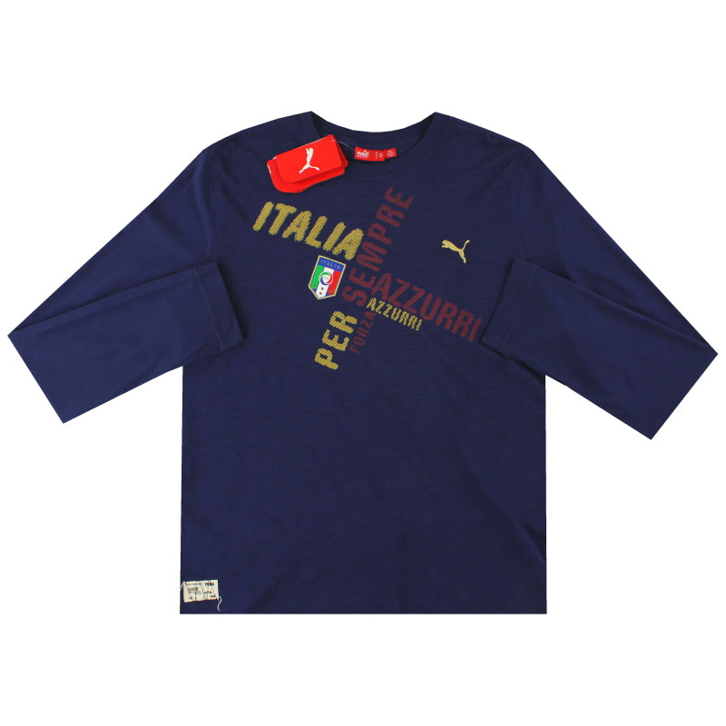 2010-11 Italia Puma Graphic Tee Manga Larga *NUEVO CON ETIQUETAS* XL