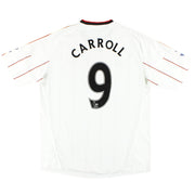 Camiseta de visitante adidas del Liverpool 2010-11 Carroll #9 XXL