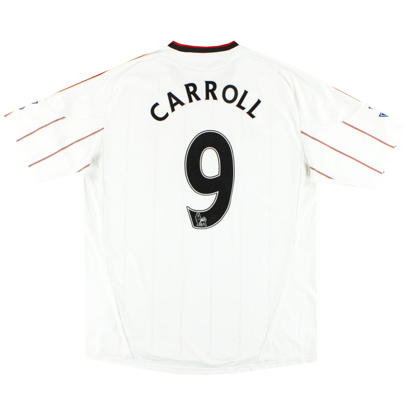 Camiseta de visitante adidas del Liverpool 2010-11 Carroll #9 XXL