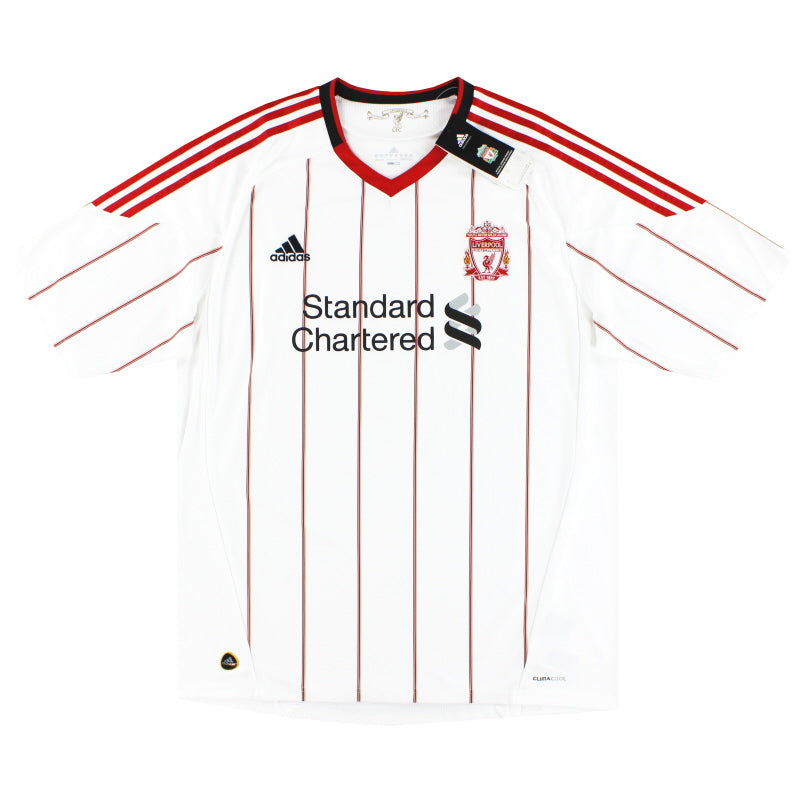 Camiseta de la segunda equipación del Liverpool 2010-11 adidas *con etiquetas* S