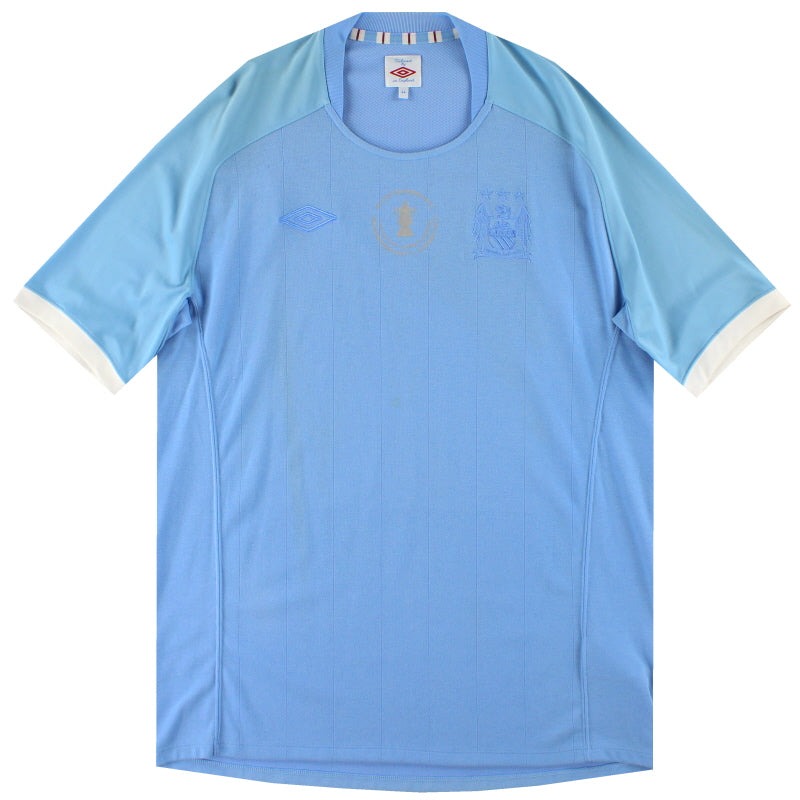 2010-11 Camiseta de Local Umbro del Manchester City 'Campeones de la FA Cup' Talla L