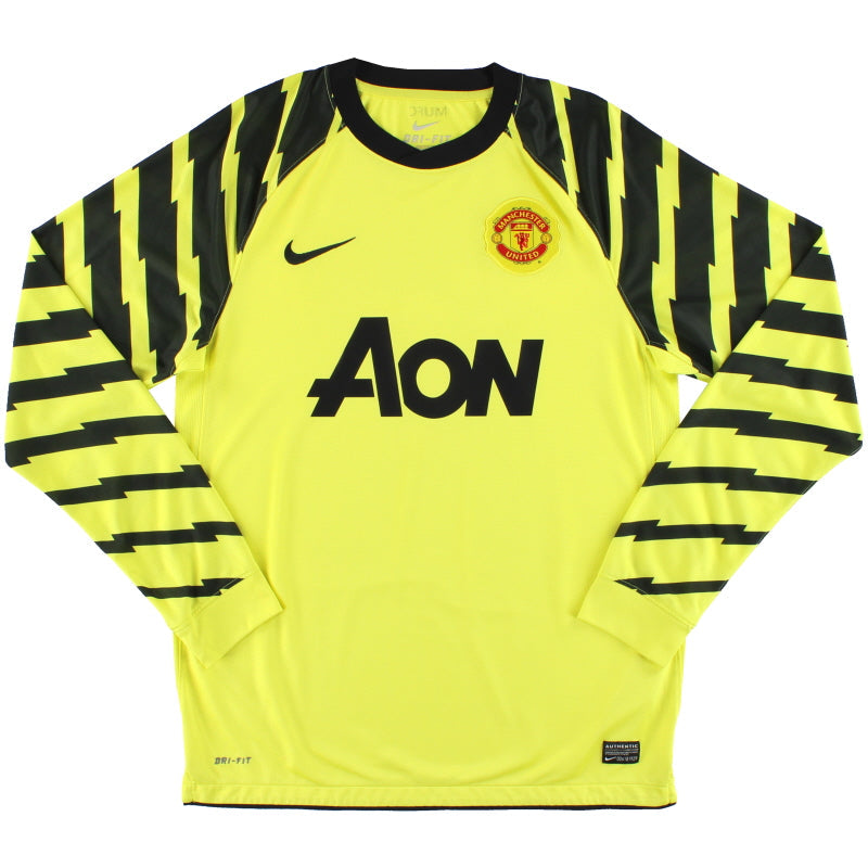 Camiseta de Portero Nike del Manchester United 2010-11, Talla M.Niños