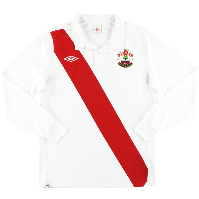 Camiseta local Umbro '125 Years' del Southampton 2010-11 Manga Larga *Como Nueva* XL