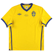 Camiseta Umbro 'Suecia-Francia' de local de Suecia 2010-11 *Como nueva* XL