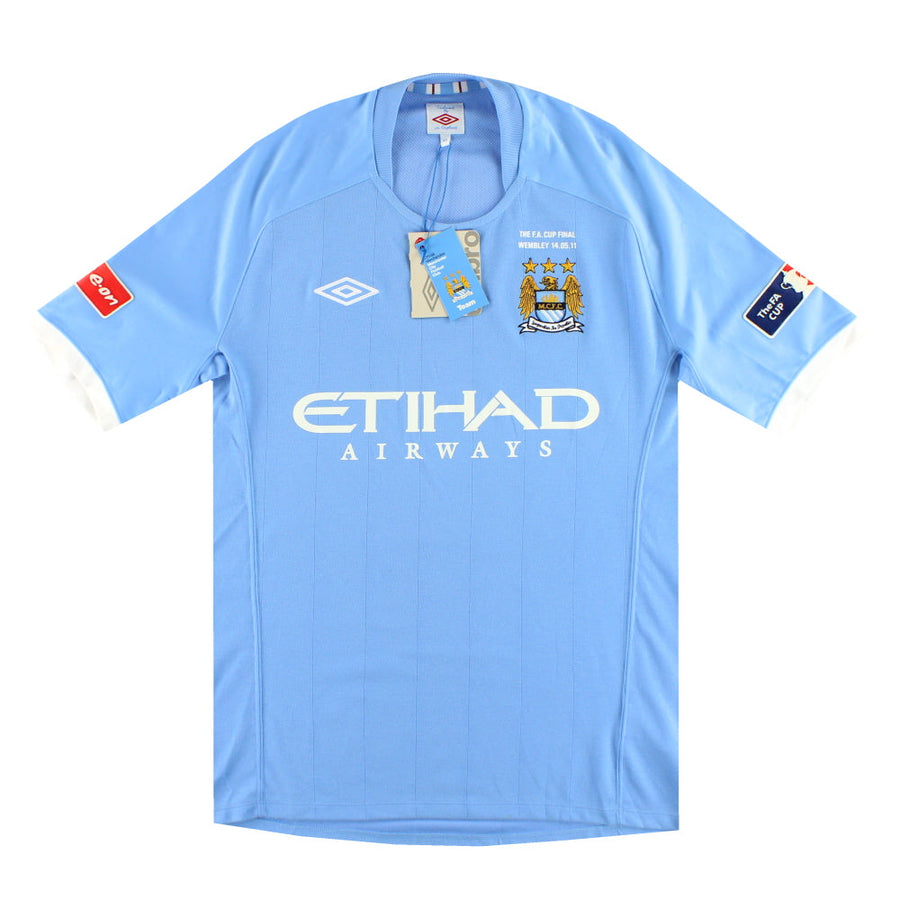 2010-11 Manchester City Umbro Camiseta Local 'Final F.A Cup' *con etiquetas* L